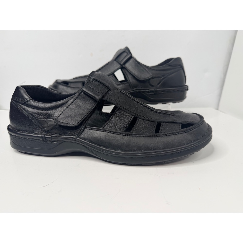 Bruno Marc Men's Sandals Size 10 Black Fisherman Closed Toe‎ Comfort Shoes